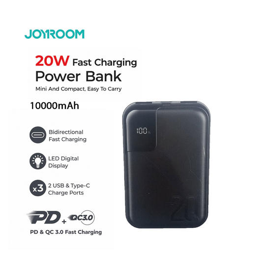 Power Bank JOYROOM JR-QP190 Mini 10000mAh 20W PD/QC 3.0