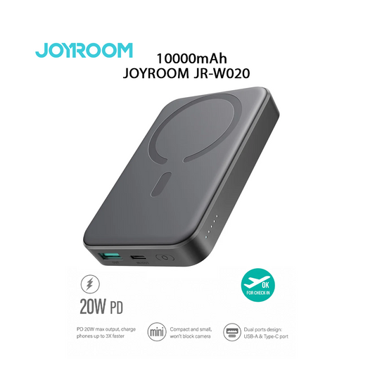 Power Bank Magnétique JOYROOM JR-W020 - 10000mAh, Charge Rapide 20W PD