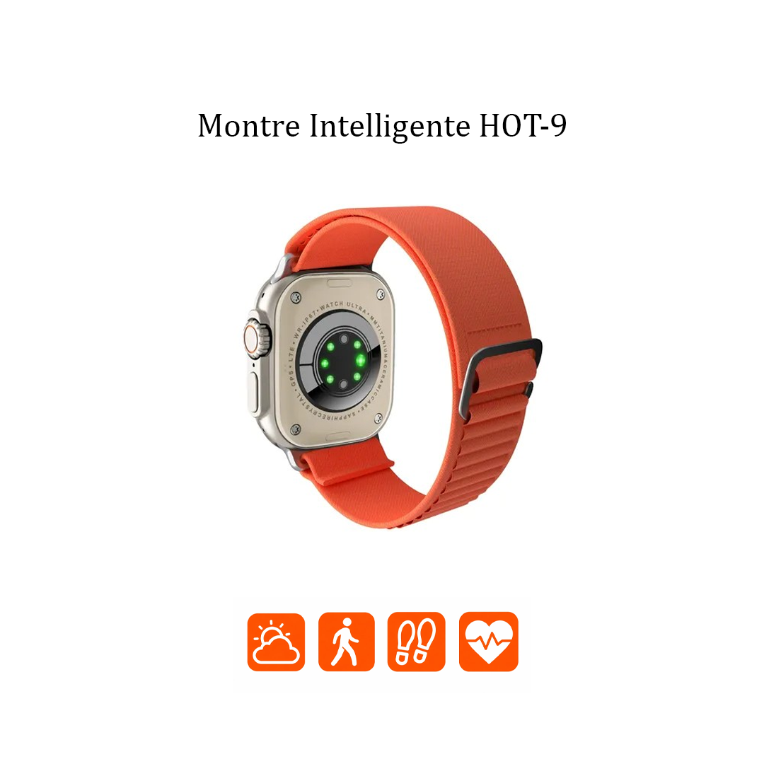 Smartwatch HOT-9 avec Grand Écran 2.08" et Suivi d'Activité