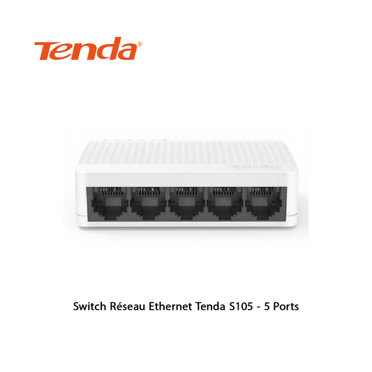 Switch Réseau Ethernet Tenda S105 - 5 Ports 10/100 Mbps Desktop