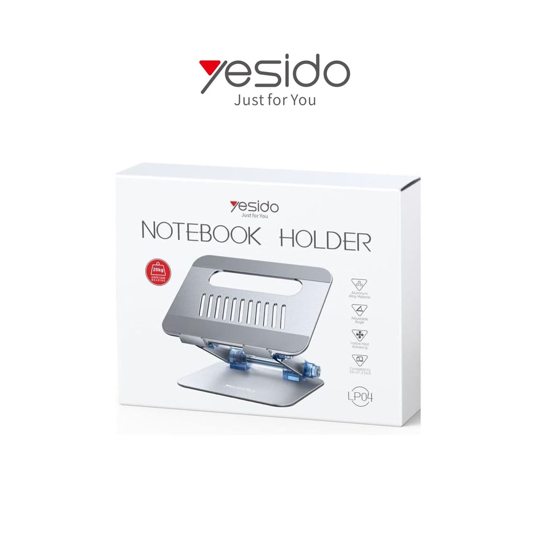 Support PC Portable Réglable Yesido LP04 - Aluminium (10 à 17.3 Pouces)