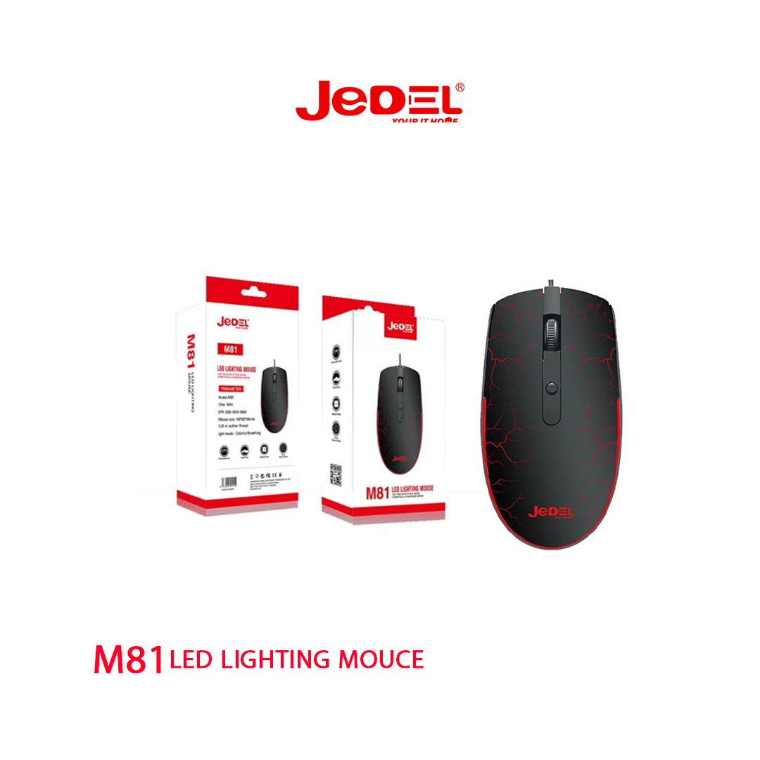 Souris Filaire Optique Jedel M81 – Éclairage LED
