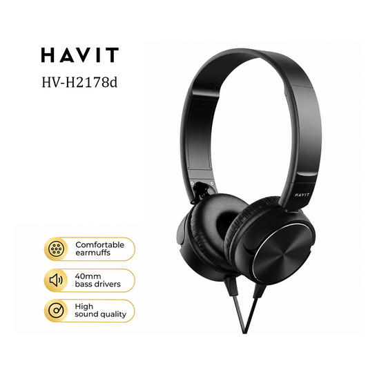 Casque Audio Filaire HAVIT HV-H2178d avec Micro - Haute Qualité Sonore