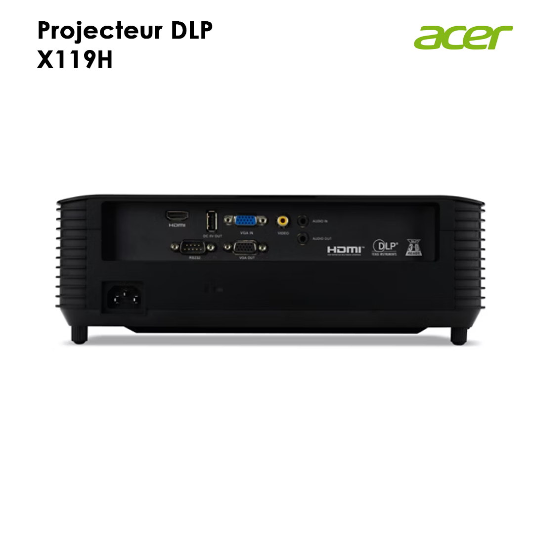 Projecteur DLP Acer X119H SVGA 4800 Lumens HDMI/VGA