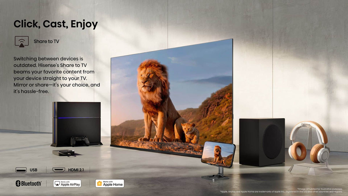 Hisense 85A6Q – Téléviseur 85 Pouces 4K UHD Smart TV (VIDAA / Dolby Vision / AI 4K Upscaler)