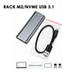 Boitier SSD M.2 NVMe/NGFF USB-C 3.1