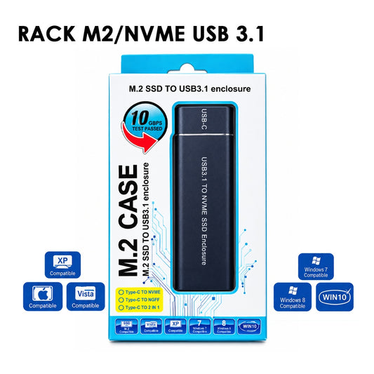 Boitier Externe SSD M.2 NVMe USB-C 10Gbps