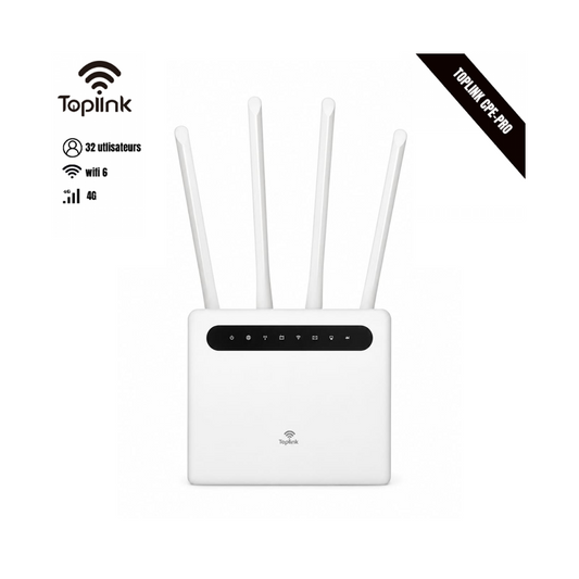 Routeur 4G LTE CPE Pro TOPLINK – Wi-Fi 6 / Carte SIM (Jusqu'à 32 Utilisateurs)