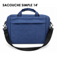 Sacoche PC Portable 14" Bleue avec Bandoulière