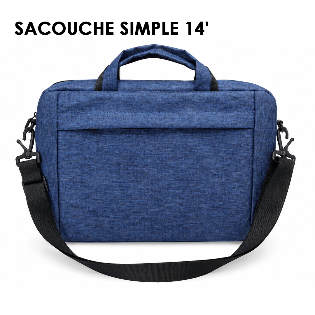 Sacoche PC Portable 14" Bleue avec Bandoulière