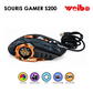 Souris Gamer Weibo S200 - Rétroéclairage RGB et 6 Boutons