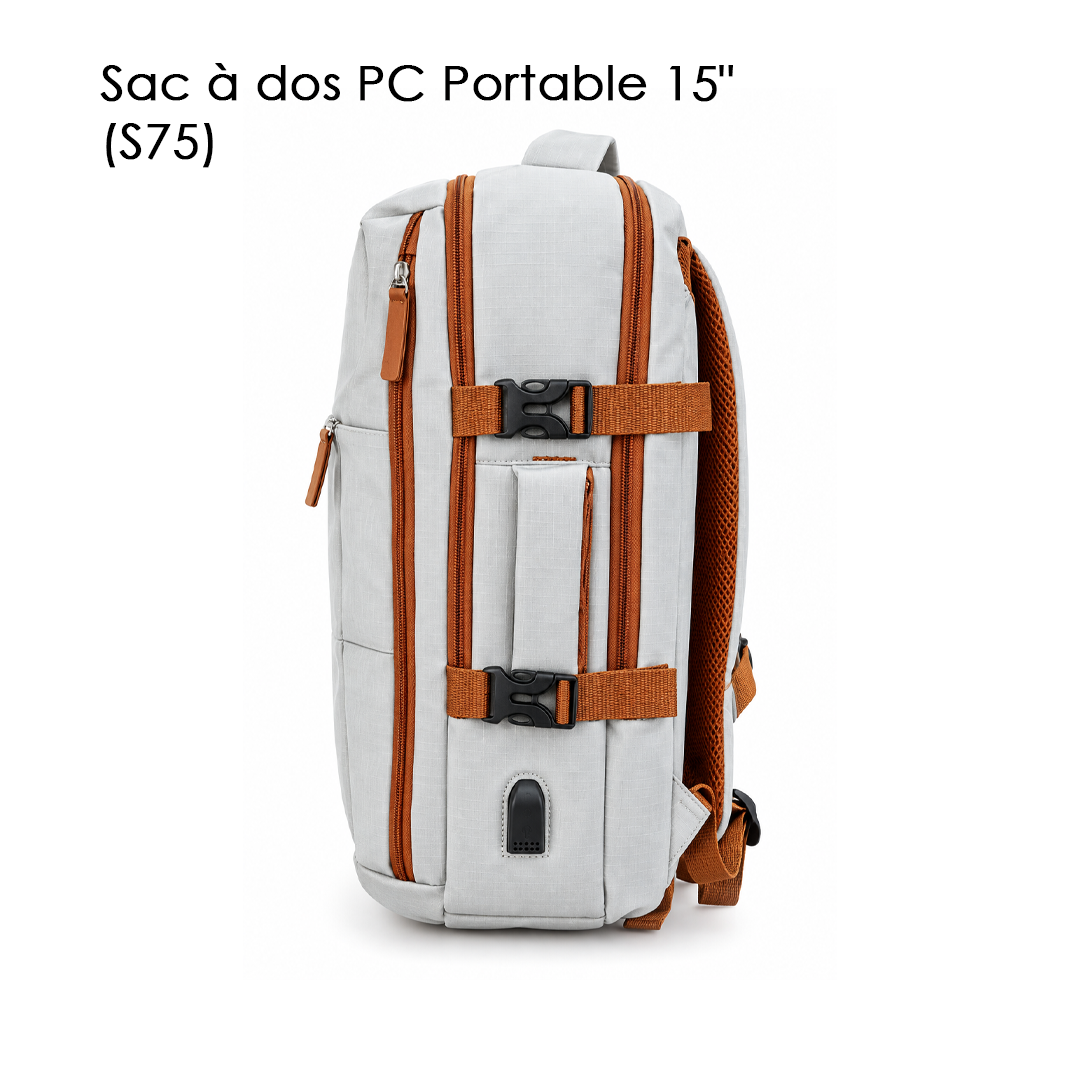 Sac à dos PC Portable 15" (S75) Gris Clair