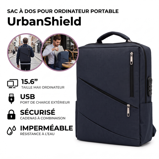 Sac à Dos pour Ordinateur Portable 15" - Bleu Marine
