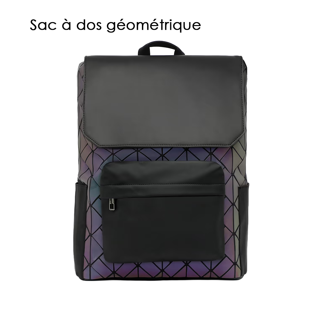 Sac a Dos Géométrique Holographique pour PC - Réf 1612