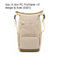 Sac à dos PC Portable 15" Beige & Kaki (S501)