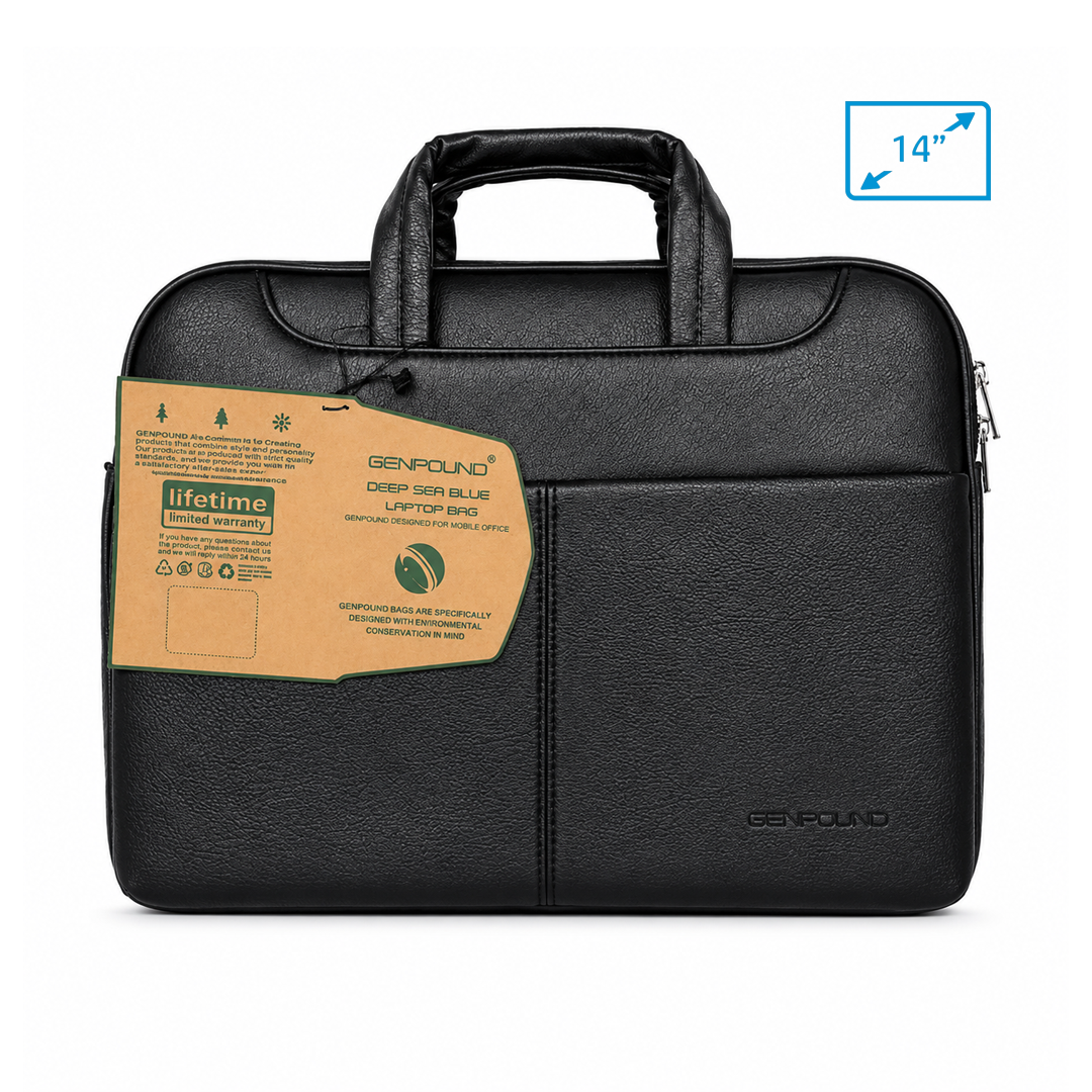 Sacoche PC Portable 14" GENPOUND Noir Elegante