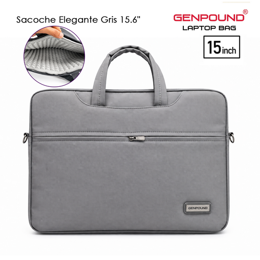 Sacoche Professionnelle Genpound Gris pour PC Portable 15.6" (réf. 281)