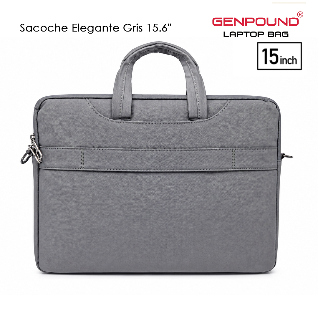 Sacoche Élégante "Genpound" – Couleur Grise pour Laptop 15.6" (Réf. 281)