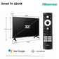 TV 32" SMART HISENSE 32A4K SERIE K