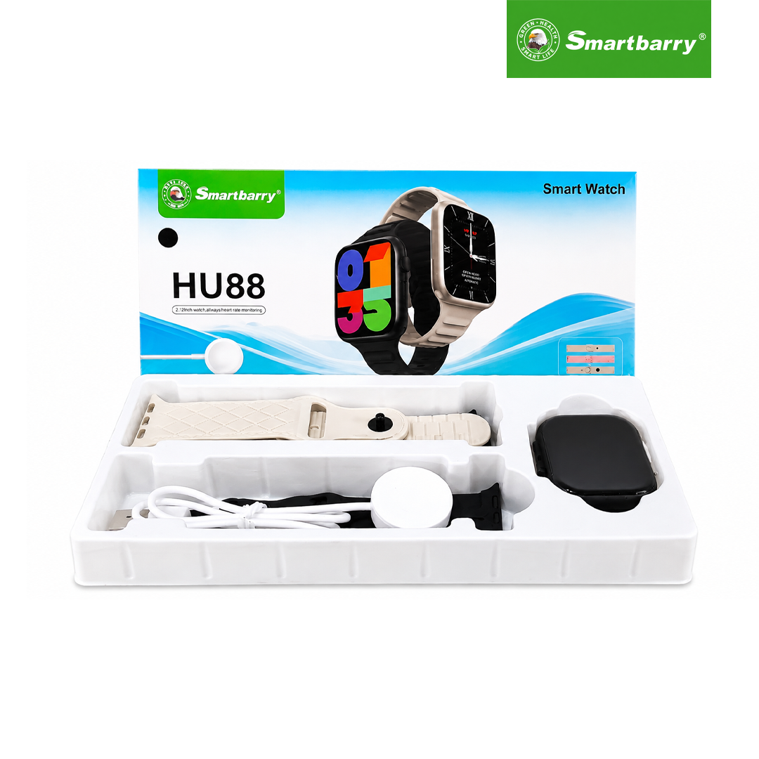 Smartbarry HU88, montre connectée écran TFT 2.2" avec 3 bracelets