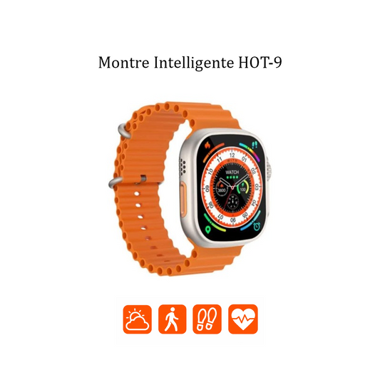 Smartwatch HOT-9 avec Grand Écran 2.08" et Suivi d'Activité
