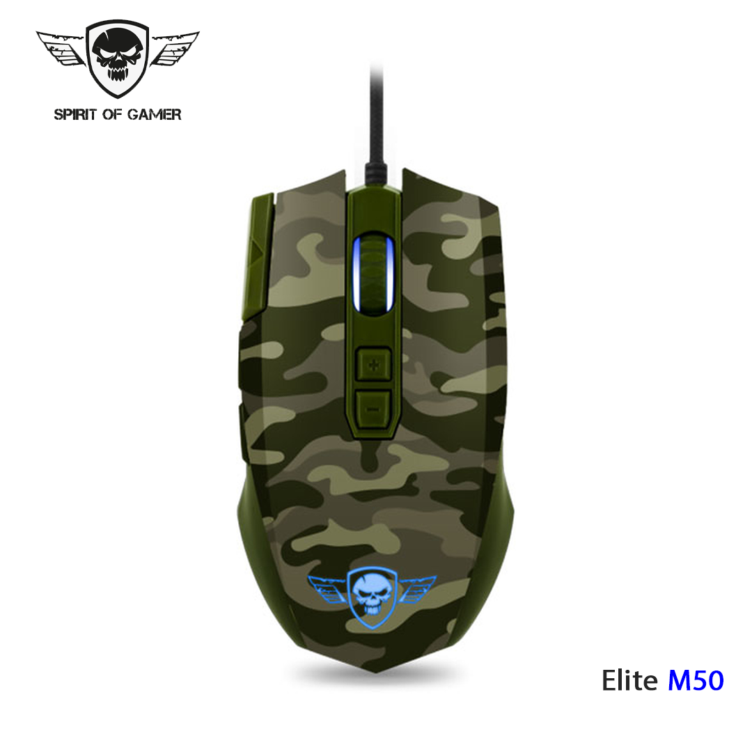 Souris Gaming Spirit of Gamer Elite M50 Camouflage 4000 DPI RGB