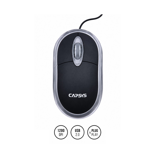Souris Optique Filaire CAPSYS CS 220 - USB 2.0 (1200 DPI)