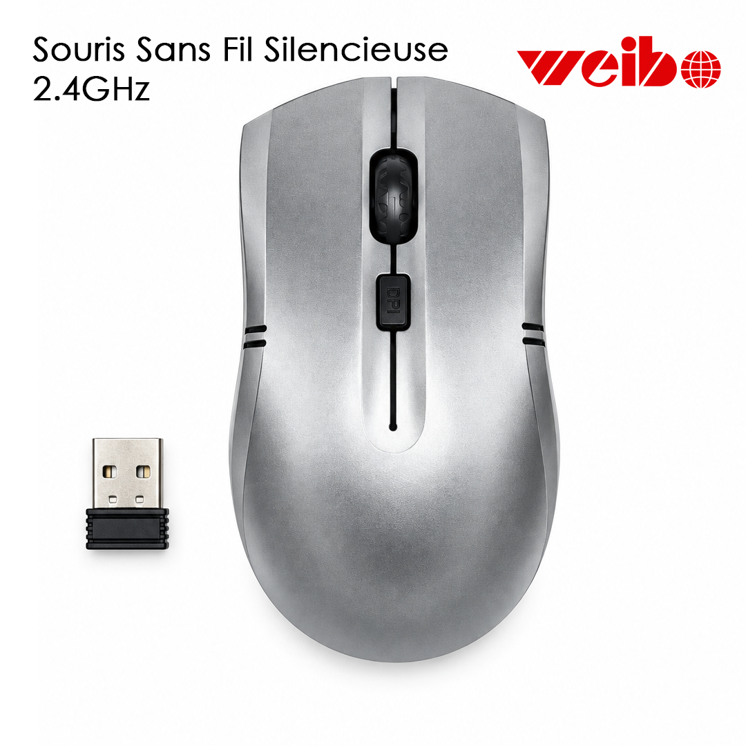 Souris Sans Fil Silencieuse Weibo RF-2818B