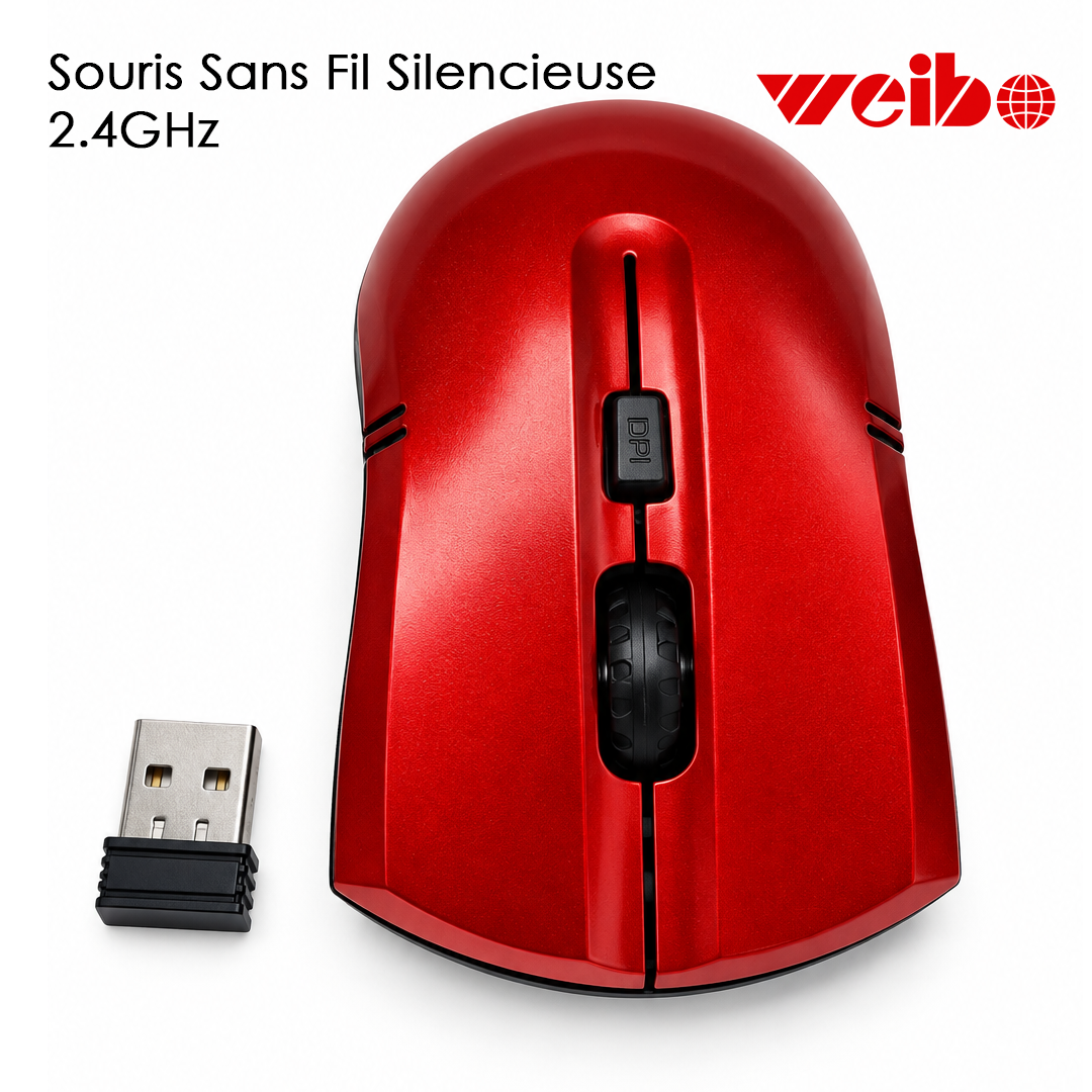 Souris Sans Fil Silencieuse Weibo RF-2818B
