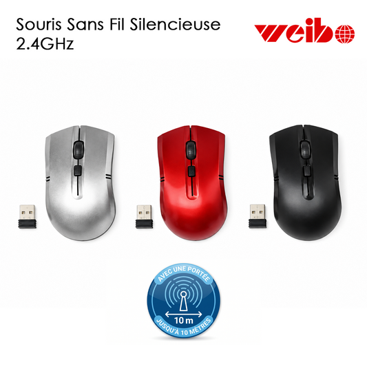 Souris Sans Fil Silencieuse Weibo RF-2818B