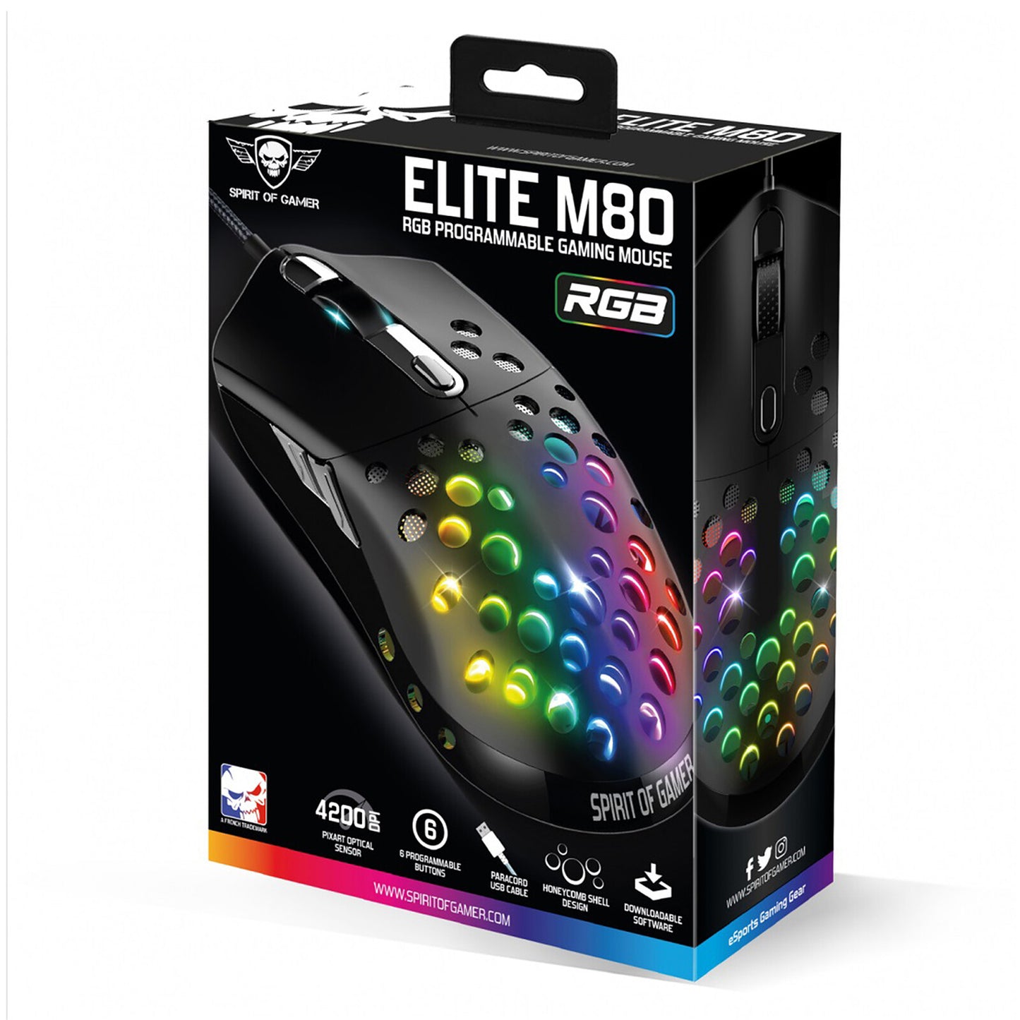 Souris Gaming Ultra-Légère Spirit of Gamer Elite M80 4200 DPI