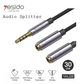 Splitter Audio 3.5mm Yesido YAU28 pour Casque et Micro (30cm)