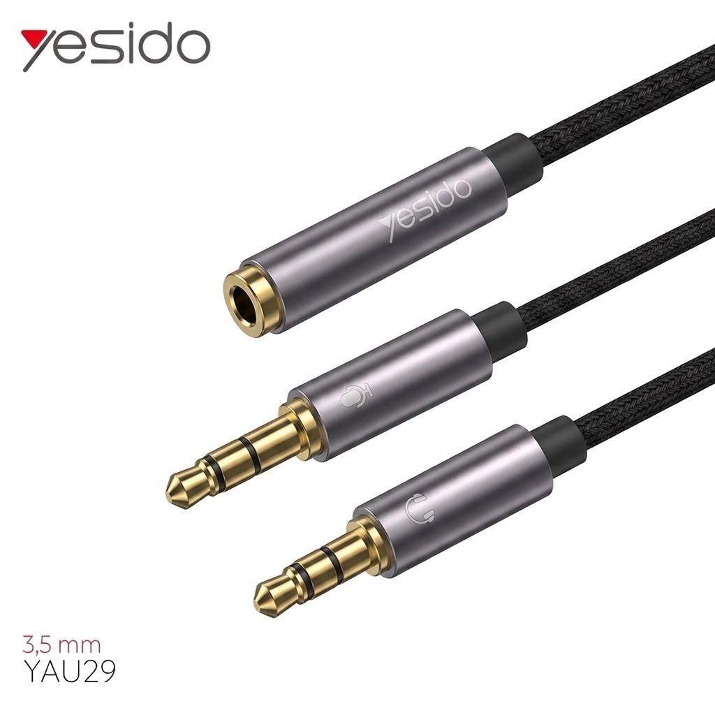 Splitter Audio Jack 3.5mm vers Double 3.5mm Yesido YAU28