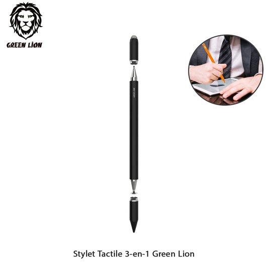 Stylet Tactile 3-en-1 Green Lion pour Écran Tactile (Tablette & Smartphone)