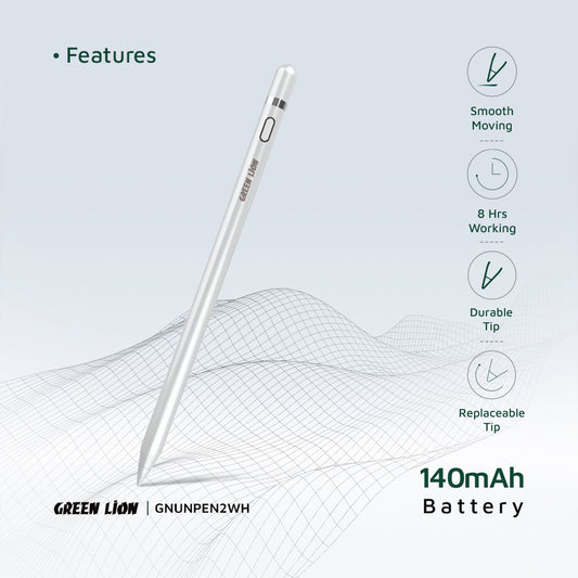 Stylet Tactile Universel Green Lion Pencil 2 (Pour iPad, Android & Windows)