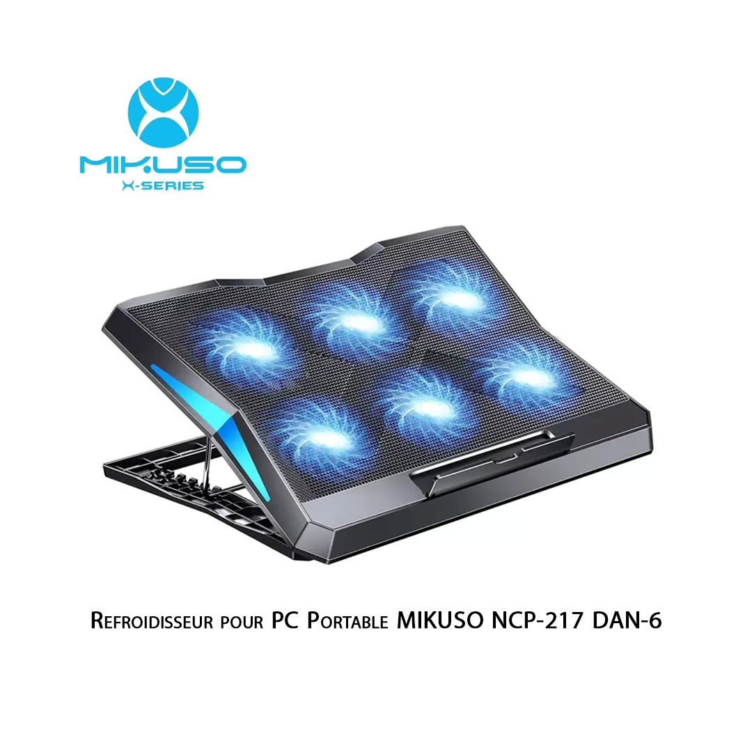 Support de Refroidissement Gaming MIKUSO NCP-217 DAN-6 pour Ordinateur Portable