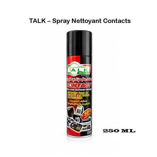 TALK – Spray Nettoyant Contacts Électroniques Anti-Crachotements