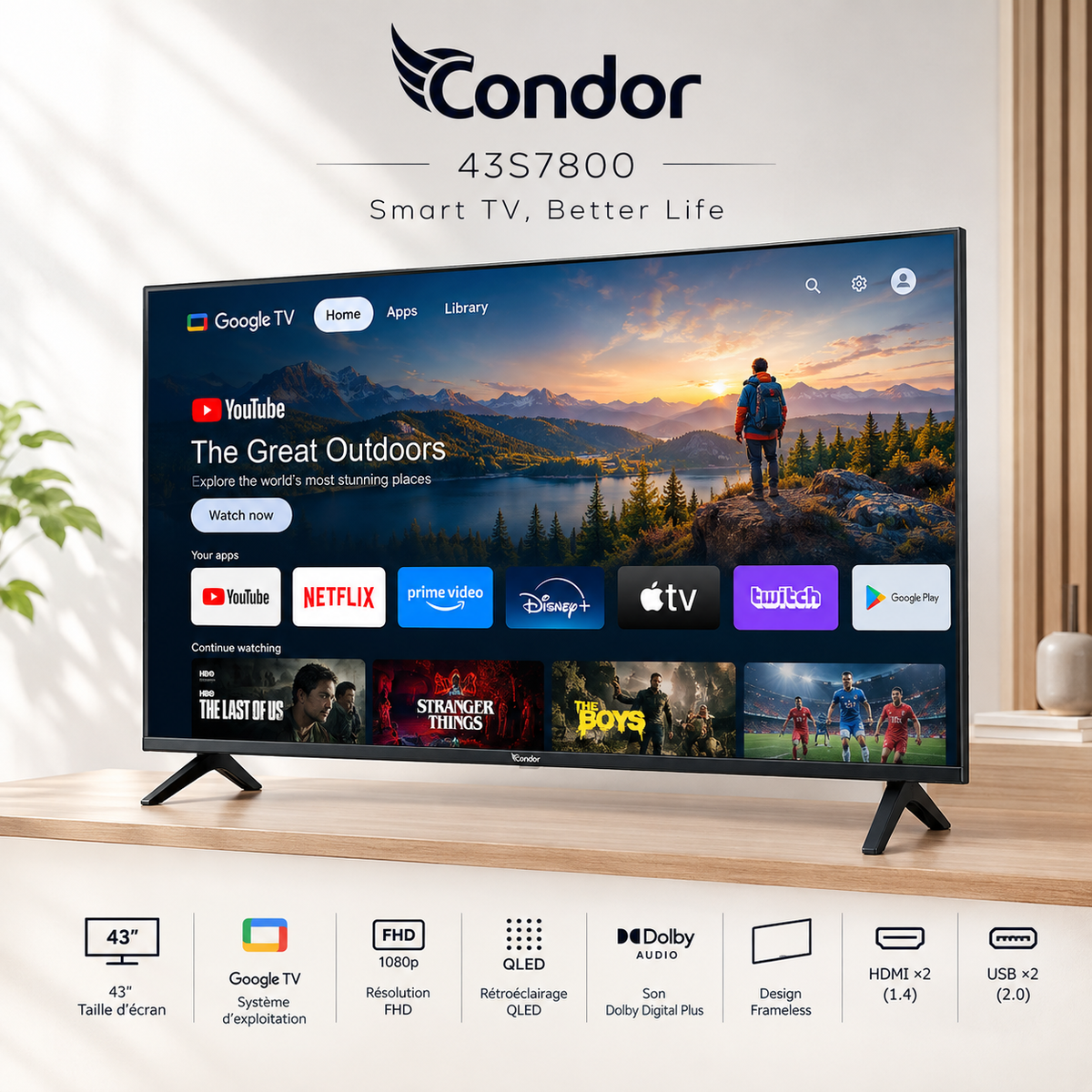 Condor Q6 43SQ600 - 43" FHD