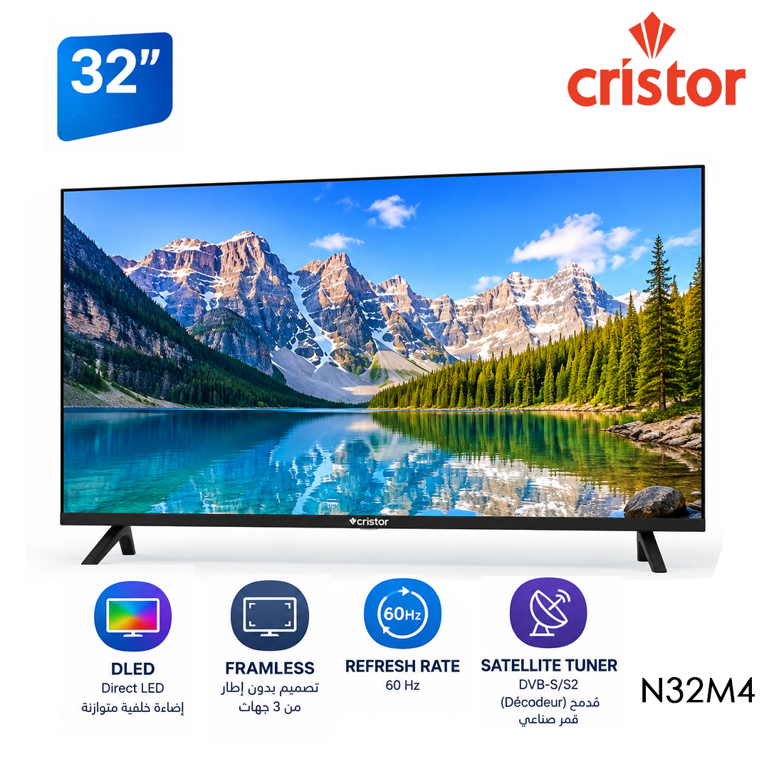 TV CRISTOR 32" HD FRAMELESS/SERIE M4