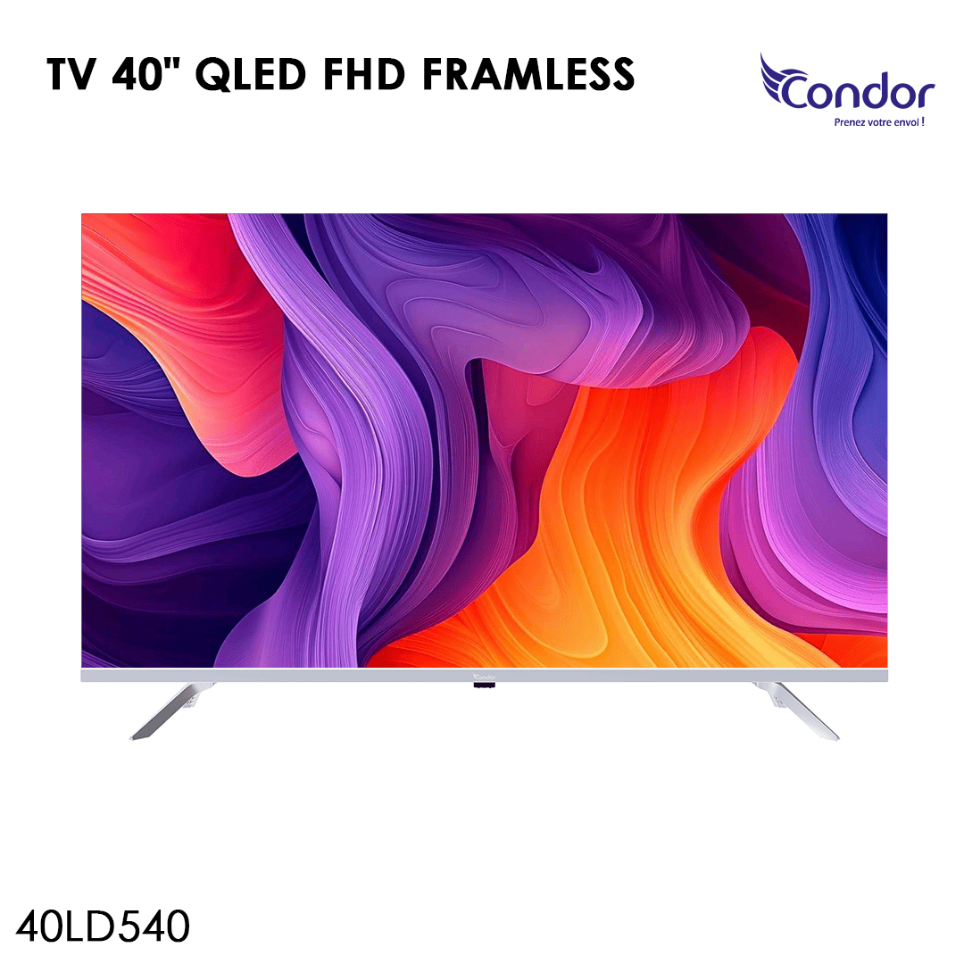 TV 40" QLED FHD FRAMELESS — CONDOR 40LD540