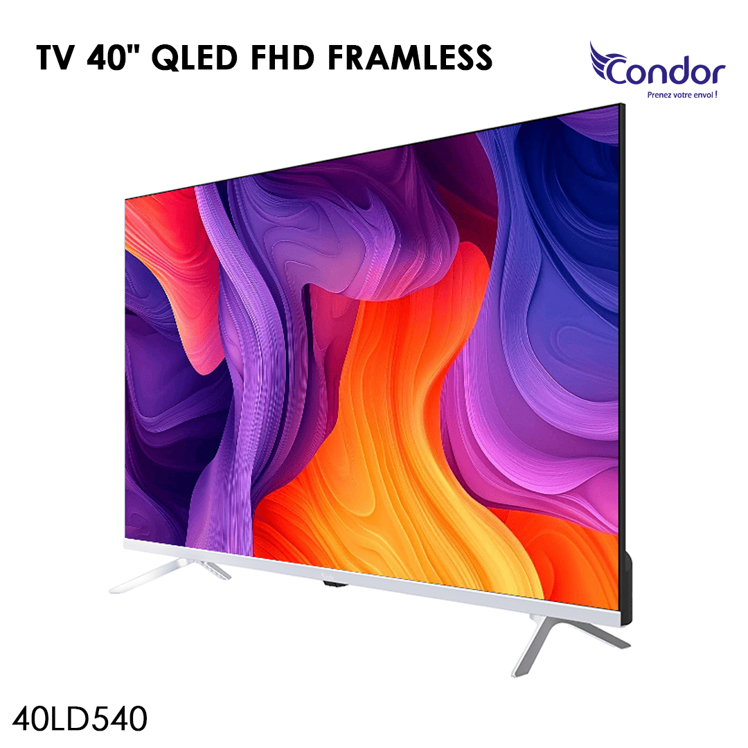 TV 40" QLED FHD FRAMELESS — CONDOR 40LD540
