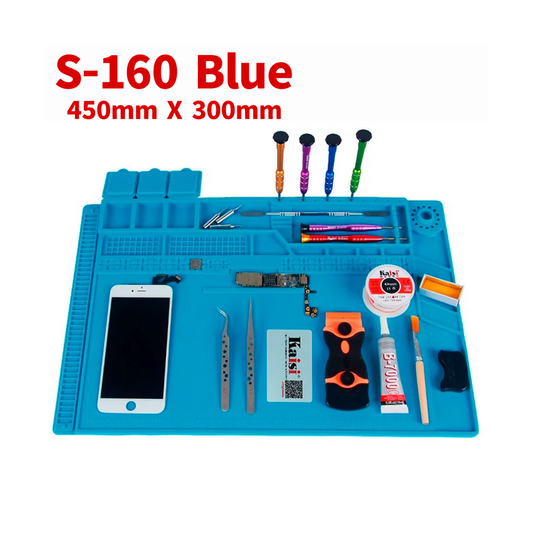 Tapis de Réparation en Silicone S-160 avec Compartiments pour Soudure et Électronique