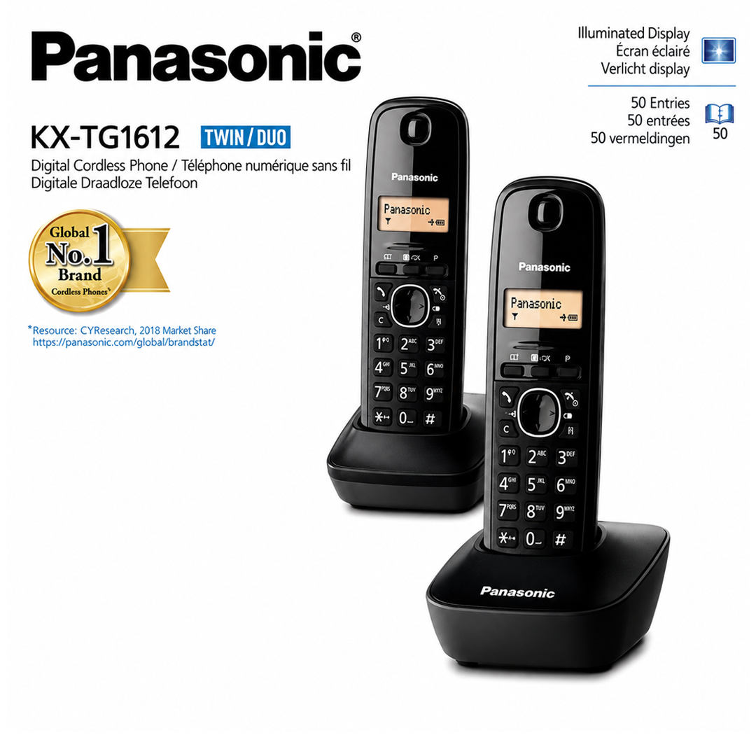 Telephone Numérique Sans Fil Panasonic KX-TG1612