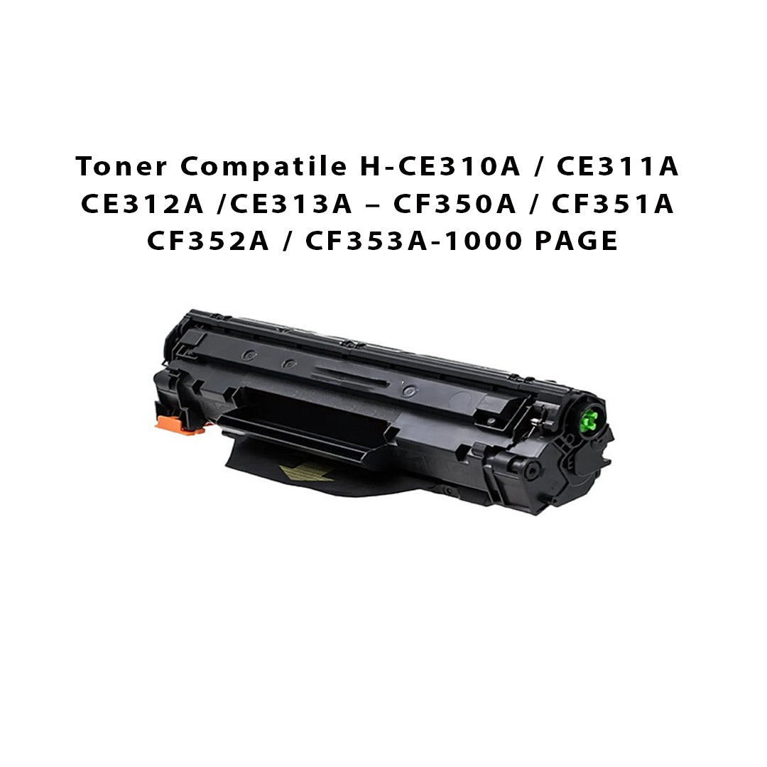 Toner Compatible Pack 4 Couleurs – H-CE310A / CE311A / CE312A / CE313A – CF350A / CF351A / CF352A / CF353A – 1000 Pages