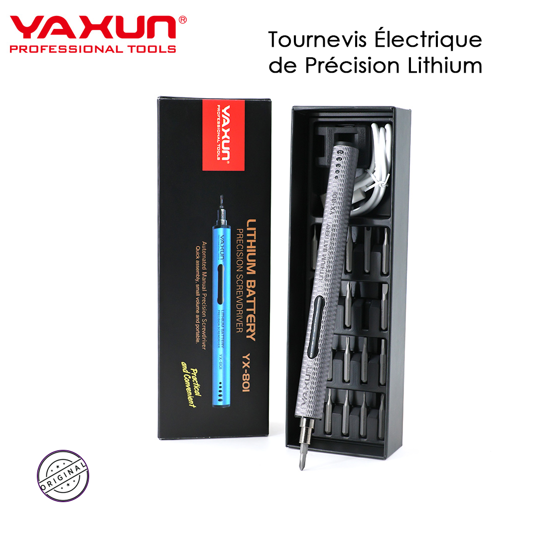 YAXUN YX-801 - Tournevis Électrique de Précision Lithium