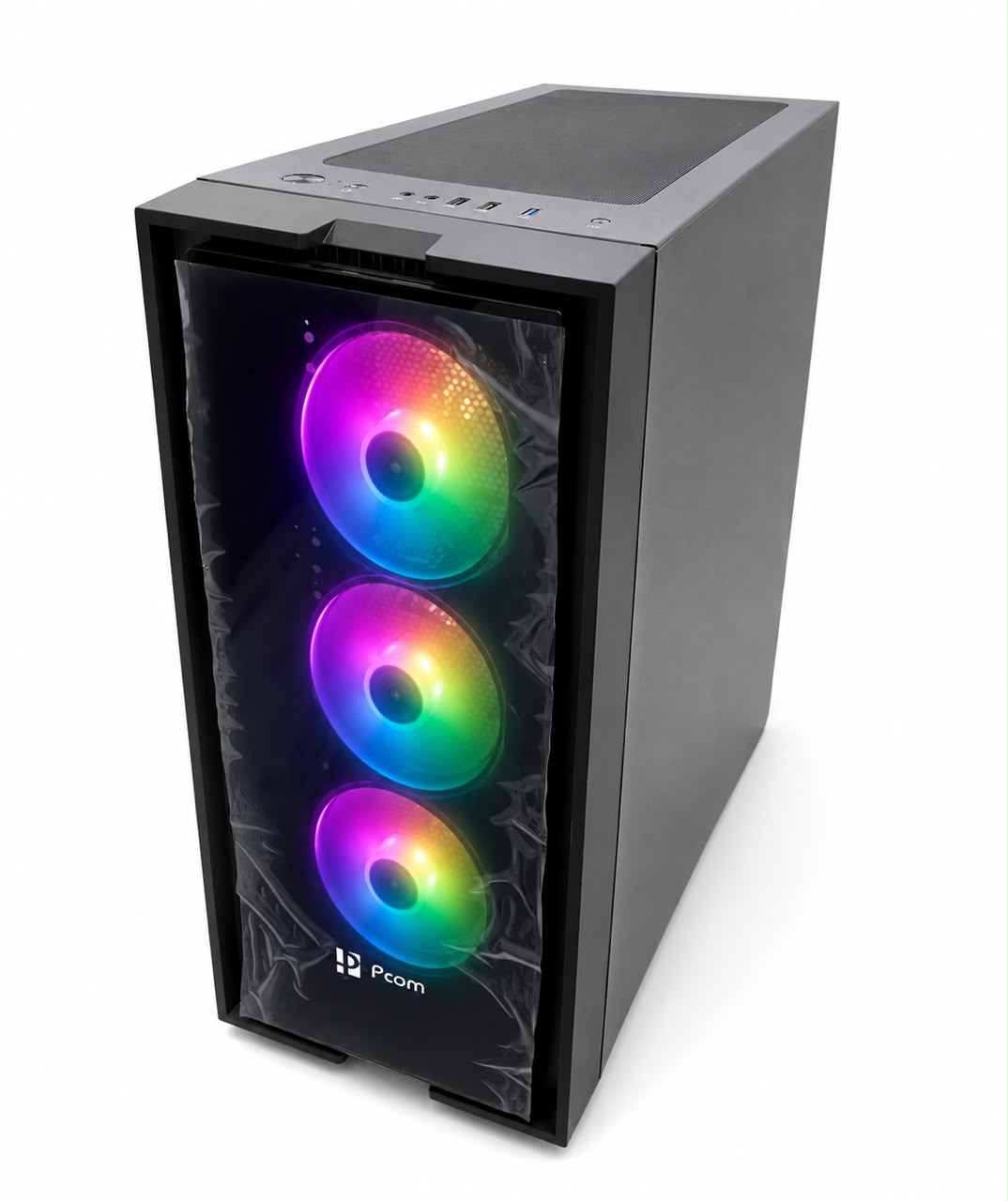Boitier PC Gamer Pcom - Verre Trempe - Noir