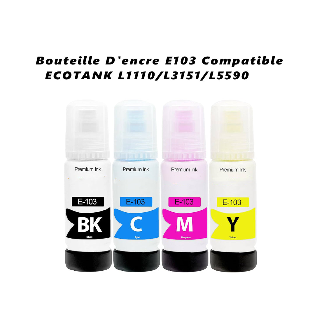 Bouteille D'encre E103 Compatible ECOTANK L1110/L3151/L5590