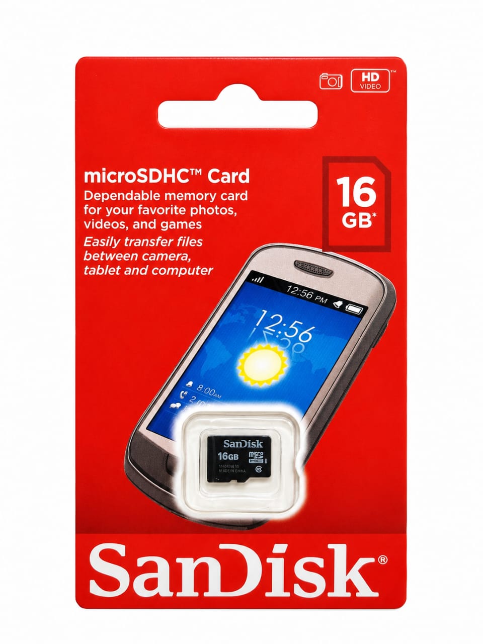Carte mémoire microSDHC SanDisk 8 Go avec Adaptateur SD