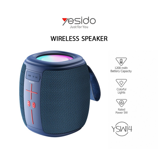 Yesido YSW14 - Enceinte Sans Fil Portable 5W avec Affichage RGB