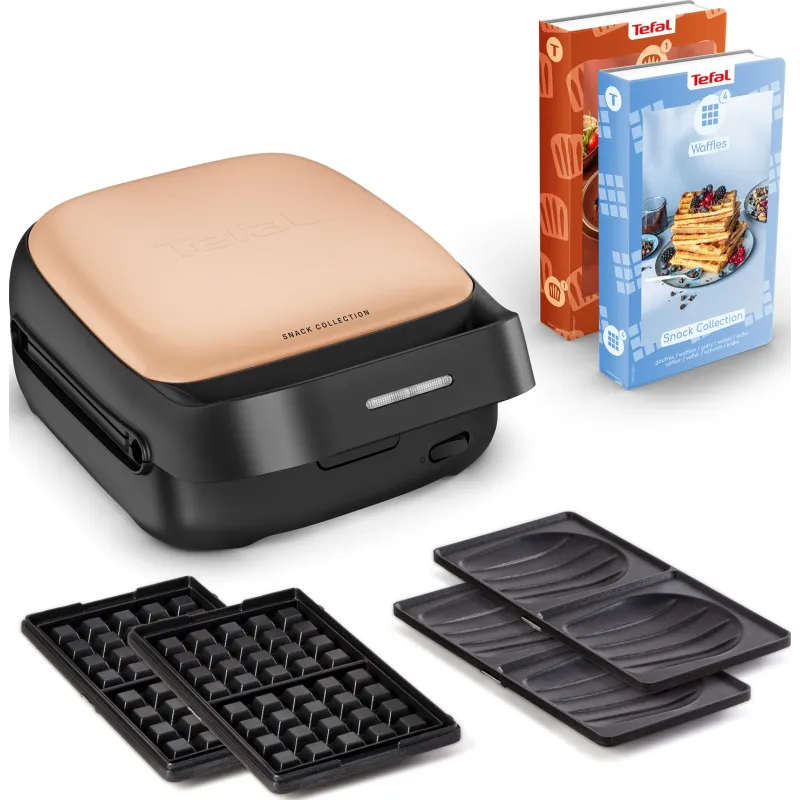 Tefal – SW863JF0 – Appareil a Gaufre et Croque-Monsieur - 4 Plaques Amovibles